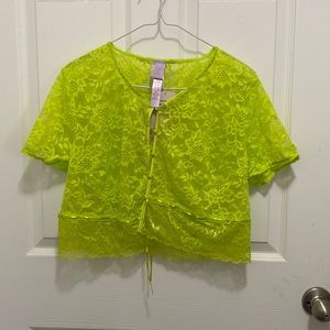 Say Savage Fenty lace crop top